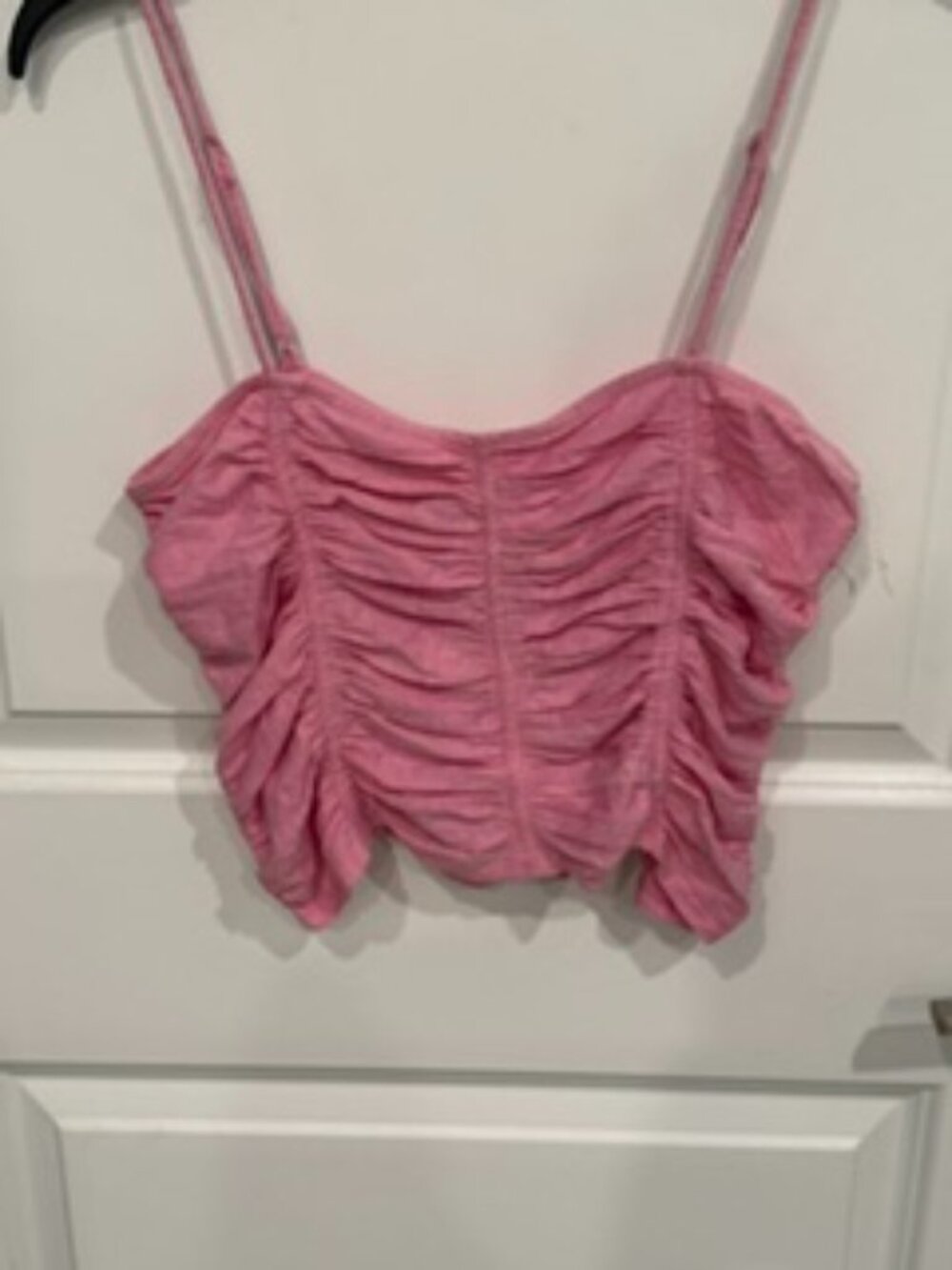 NWT Free People Pink Ruched Cami Tank